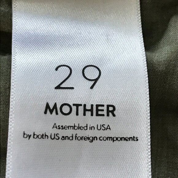 Mother The Dropout Corduroy Jeans Women 29 Green Mid Rise Stretch Preppy 17896 - Picture 4 of 13